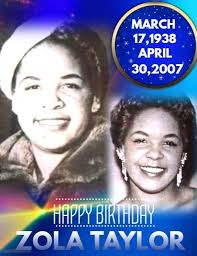 The National R&B Music Society Inc. - HAPPY BIRTHDAY ZOLA TAYLOR (Zola Mae  Taylor),singer. She was the original female member of The Platters from  1954 to 1962, when the group produced most