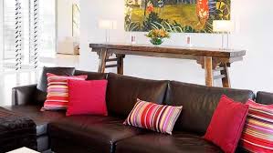 brown sofa decor