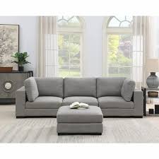 fabric 4 seater sofa set with