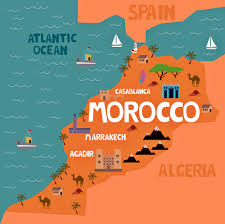 Die karte öffnen von marokko. Marokko Karte Sehenswurdigkeiten