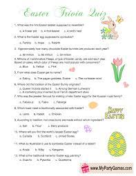 Among these were the spu. Free Printable Easter Trivia Quiz