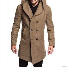 Hooded Woolen Coat Men In 2023 Men S
