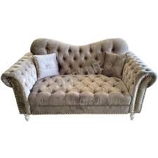 elegance grey sofa velvet fabric