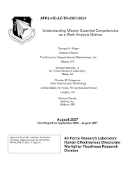 Pdf Understanding Mission Essential Competencies As A Work