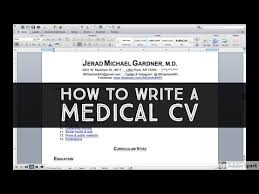 How To Write A Medical Cv Resume Including Professional