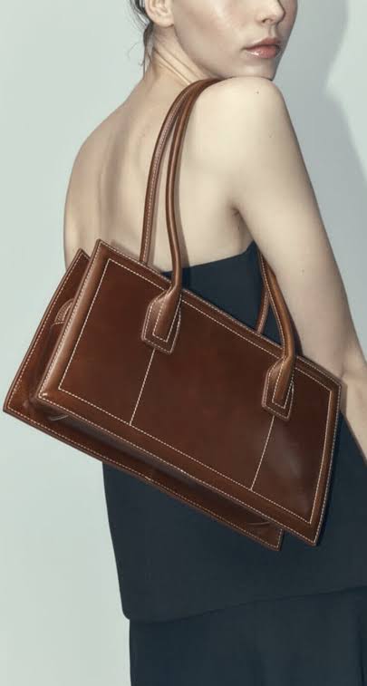 Zara Leather Shoulder Bag 