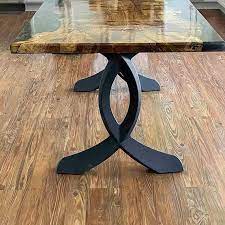 H28 Set Of 2 Pcs Metal Table Legs Desk