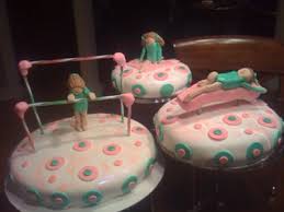 gymnastic girl cake