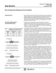 Wire Temperature Ratings And Terminations Pages 1 6 Text