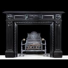 Black Marble Mantel Fireplace Surround