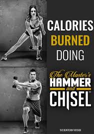 calories burned doing hammer and chisel