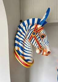 Zebra Head In Carousel Style Wall