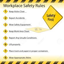 An Image Of A Workplace Safety Rules Chart