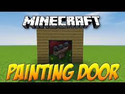 minecraft simple secret painting door