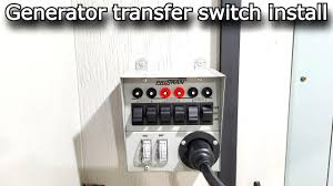 install a generator transfer switch