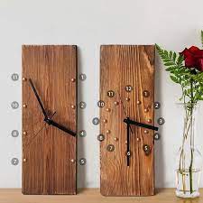 Creative Rectangular Wooden Wall Clock