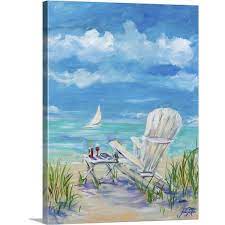Greatbigcanvas Beach Lounging By Julie Derice Canvas Wall Art Multi Color