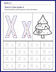 time to trace letter x ela worksheets