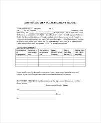 Equipment Lease Agreement Template Download Magdalene