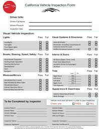vehicle inspection form fill out and