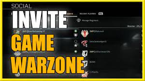 game invite to friend in cod warzone