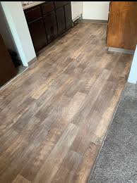 faux hardwood vinyl the floor