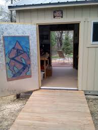 rustic beige garden shed