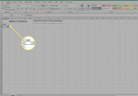 how to make a schedule in excel