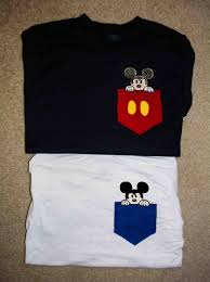 Mickey Mouse Pocket Tees Shirt Designs Mens Tops