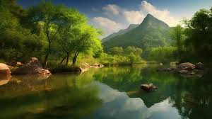 beautiful green water background
