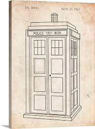 Vintage Parchment Doctor Who Tardis