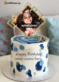 birthday cake with name and photo