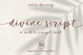 divine script a modern script font with