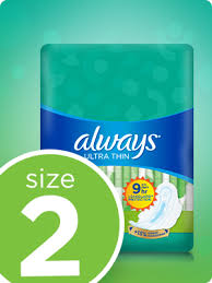Always Ultra Thin Super Pads With Wings Unscented Unscented Size 2