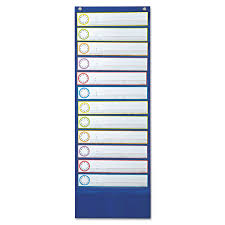Deluxe Scheduling Pocket Chart 12 Pockets 13 X 36