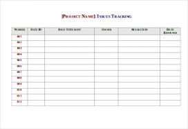 4 issue tracking templates free word