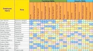 Skills Matrix Template Excel Most Used Collections 1 Skill
