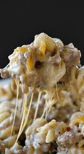 cheesy ground beef pasta great grub