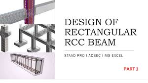 rectangular rcc beam design with staad