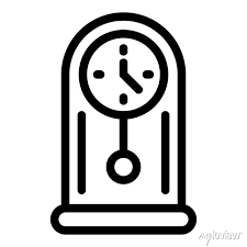 Time Pendulum Clock Icon Outline Time