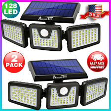 2 Pack Solar Security Outdoor 800lm Led
