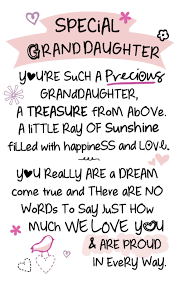 special granddaughter inspired words