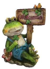 Buy Irish Frog Welcome Garden Decor For