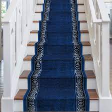 tribal blue stair runner