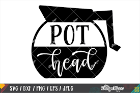 Available in png and vector. Pot Head Coffee Svg Dxf Png Cricut Cut Files 283373 Cut Files Design Bundles