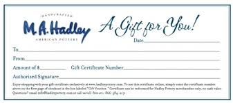 Pottery Gift Certificate Print Vouchers Online Free Order A Glotro Co