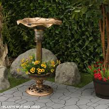 Bronze Outdoor Pedestal Birdbath