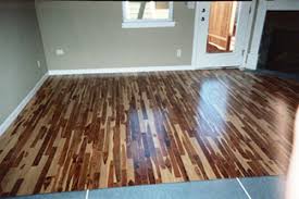 brown white parquet flooring