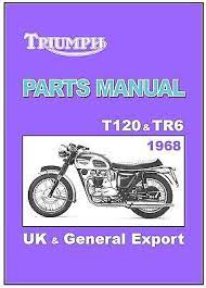 triumph parts manual t120 and tr6 1968