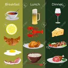 Breakfast lunch & dinner, hartford, connecticut. Set Of Breakfast Lunch And Dinner Vector Illustration Isolated Royalty Free Cliparts Vectors And Stock Illustration Image 90907798